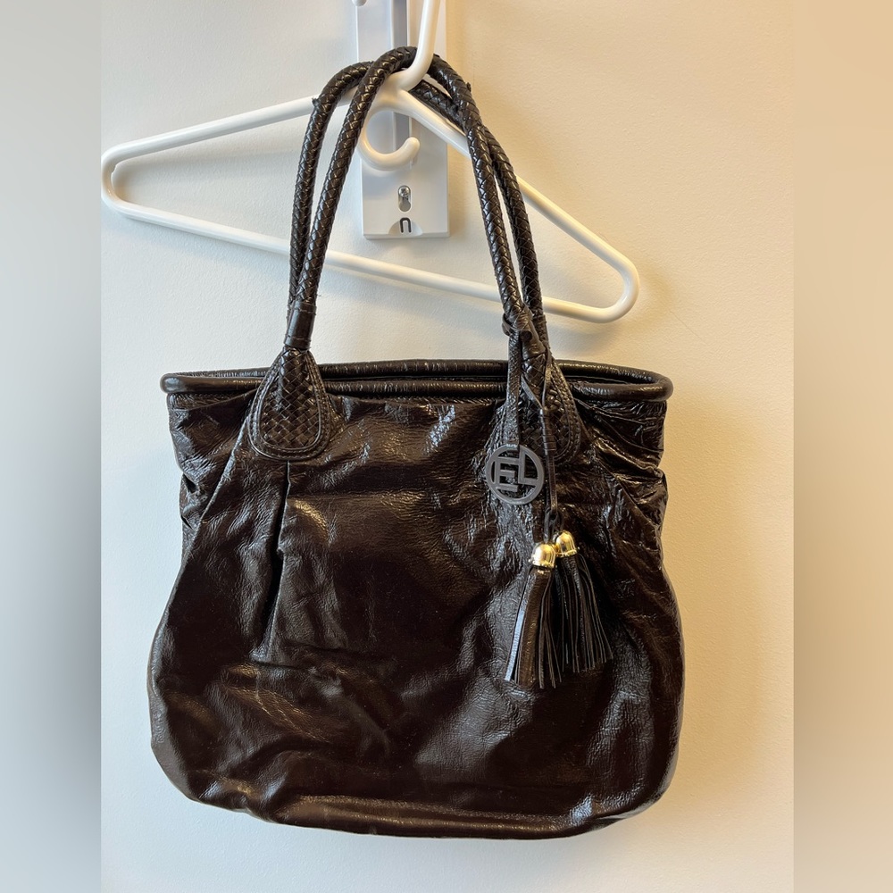 Elliott Lucca Brown Patton Leather Handbag